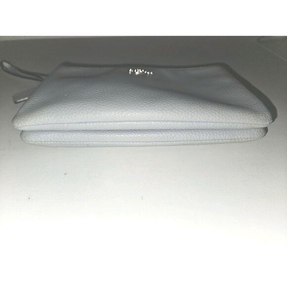Coach Wristlet Wallet Double Zipper Light Blue 8x5 - Picture 2 of 11